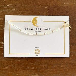 lotus and luna pearl chakra necklace